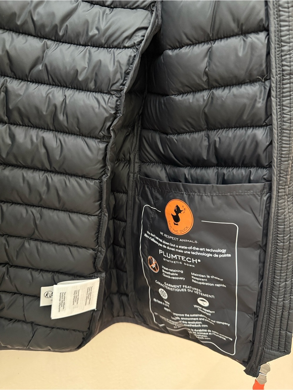 New! SAVE THE DUCK Women’s Black Charlotte Quilted Vest Sz X Small - Picture 10 of 15